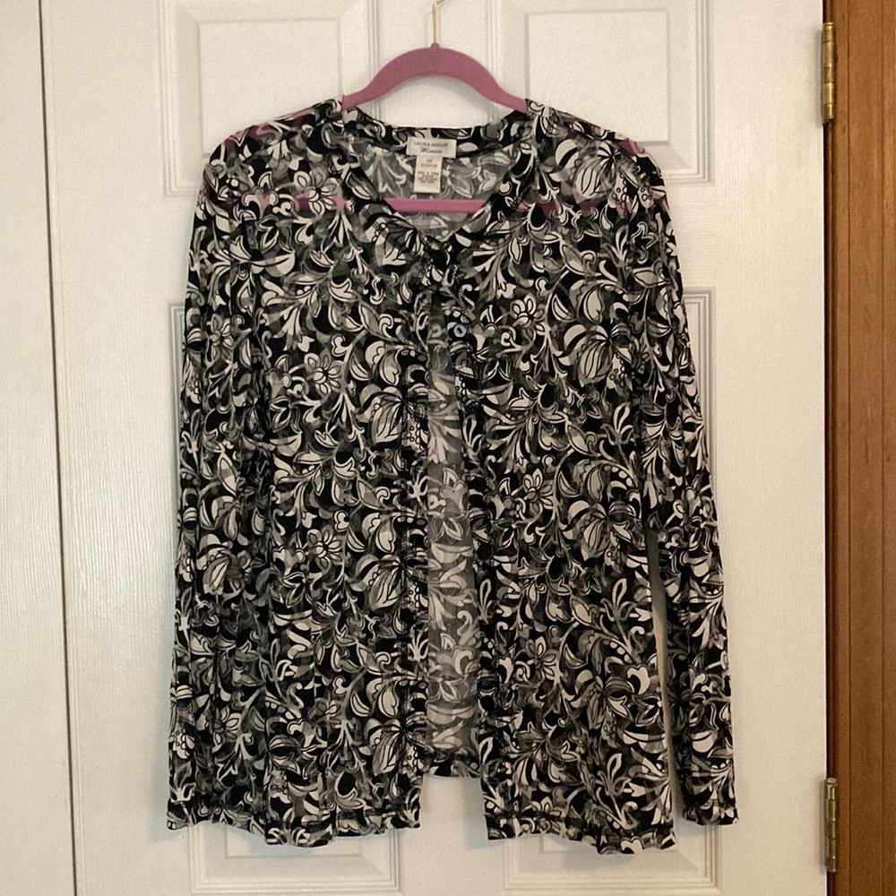 Laura Ashley Woman Sheer Blouse-Size 2X